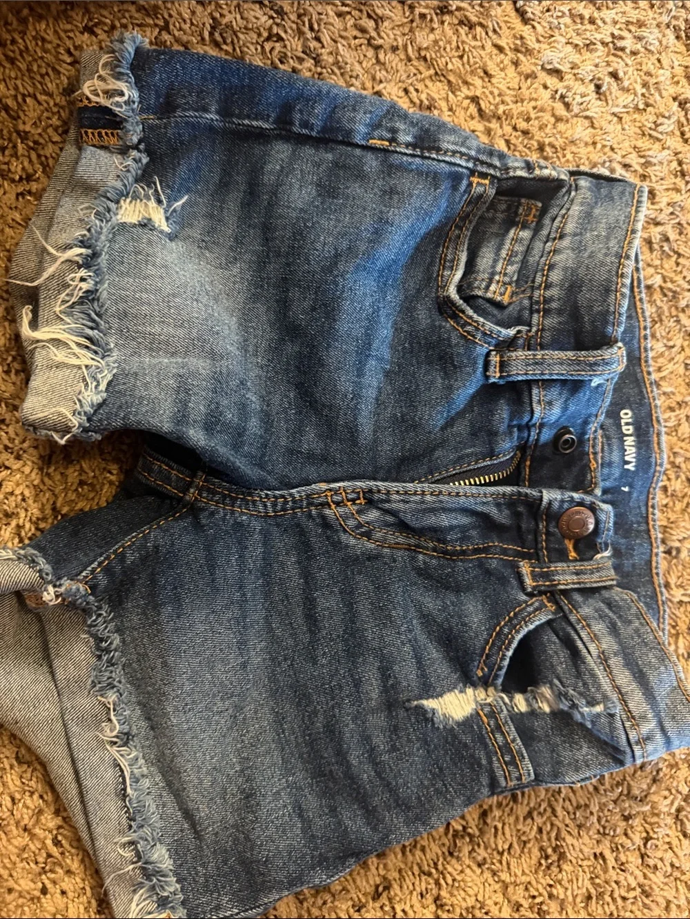 Old Navy Blue Distressed Denim Shorts